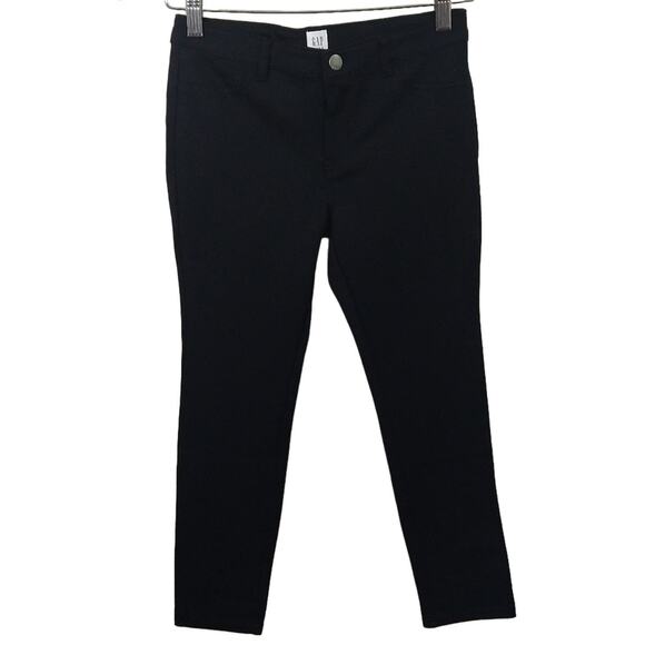 F Gap Girl's Black School Uniform Jersey Ponte Stretch Dress Pants NWT 7 Plus - Picture 1 of 7